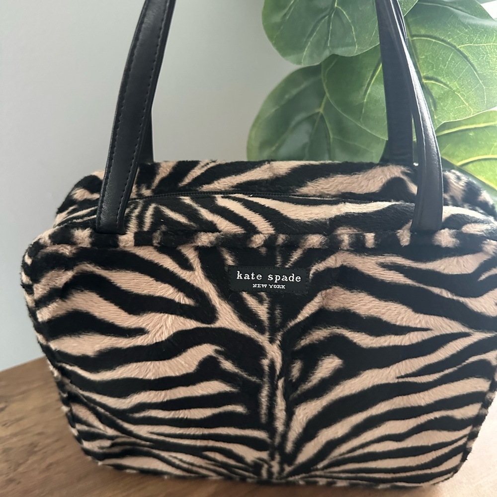 Kate Spade Limited Edition Zebra Print Faux Fur Bag